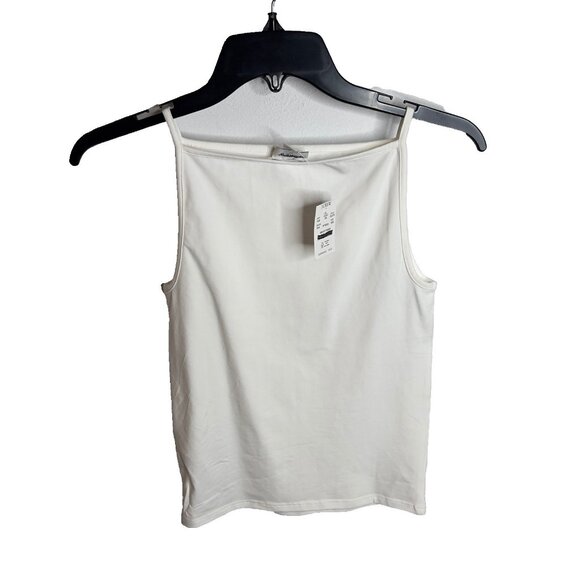 J. Crew Factory Tops - J.Crew Stretch cotton-blend apron tank top White Size XXS CJ074